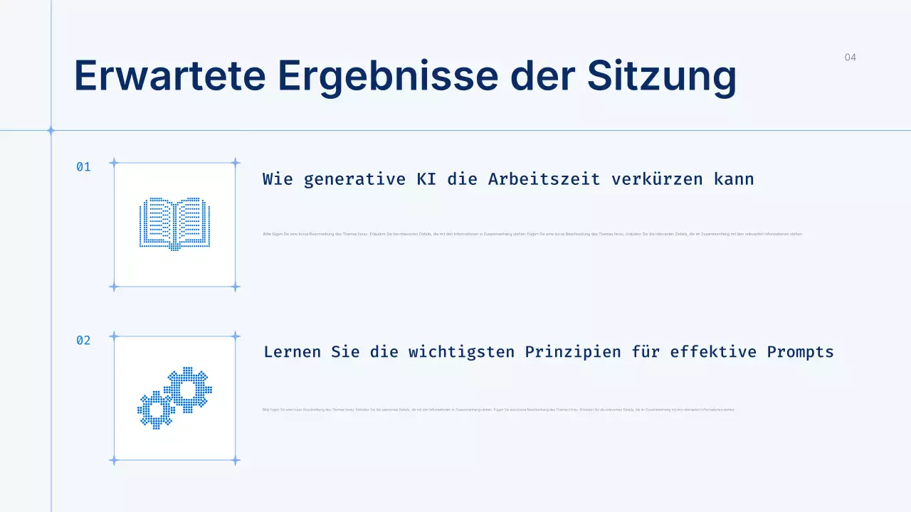 Präsentation des Blue Modern AI-Kurses