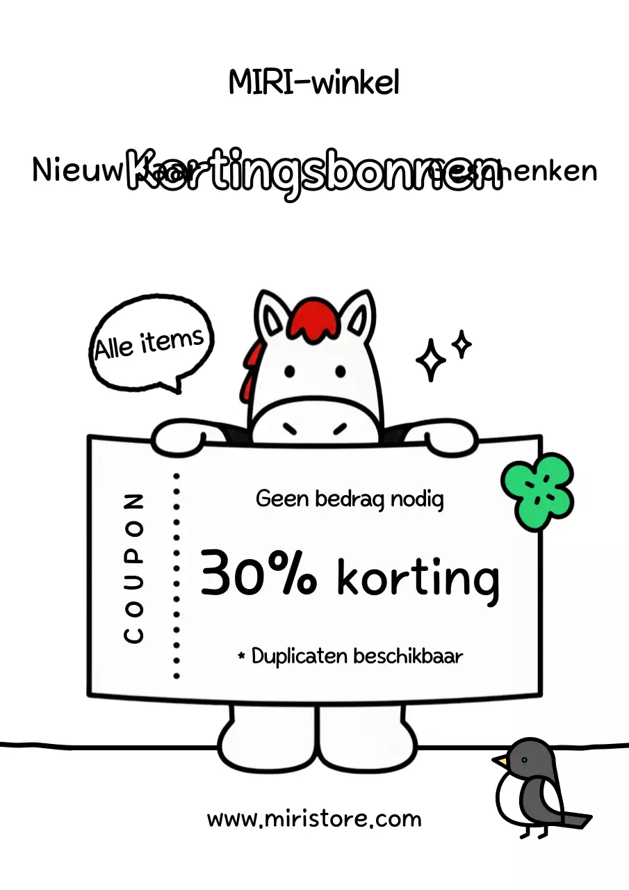 Leuke kortingsbonactie met rood paardje