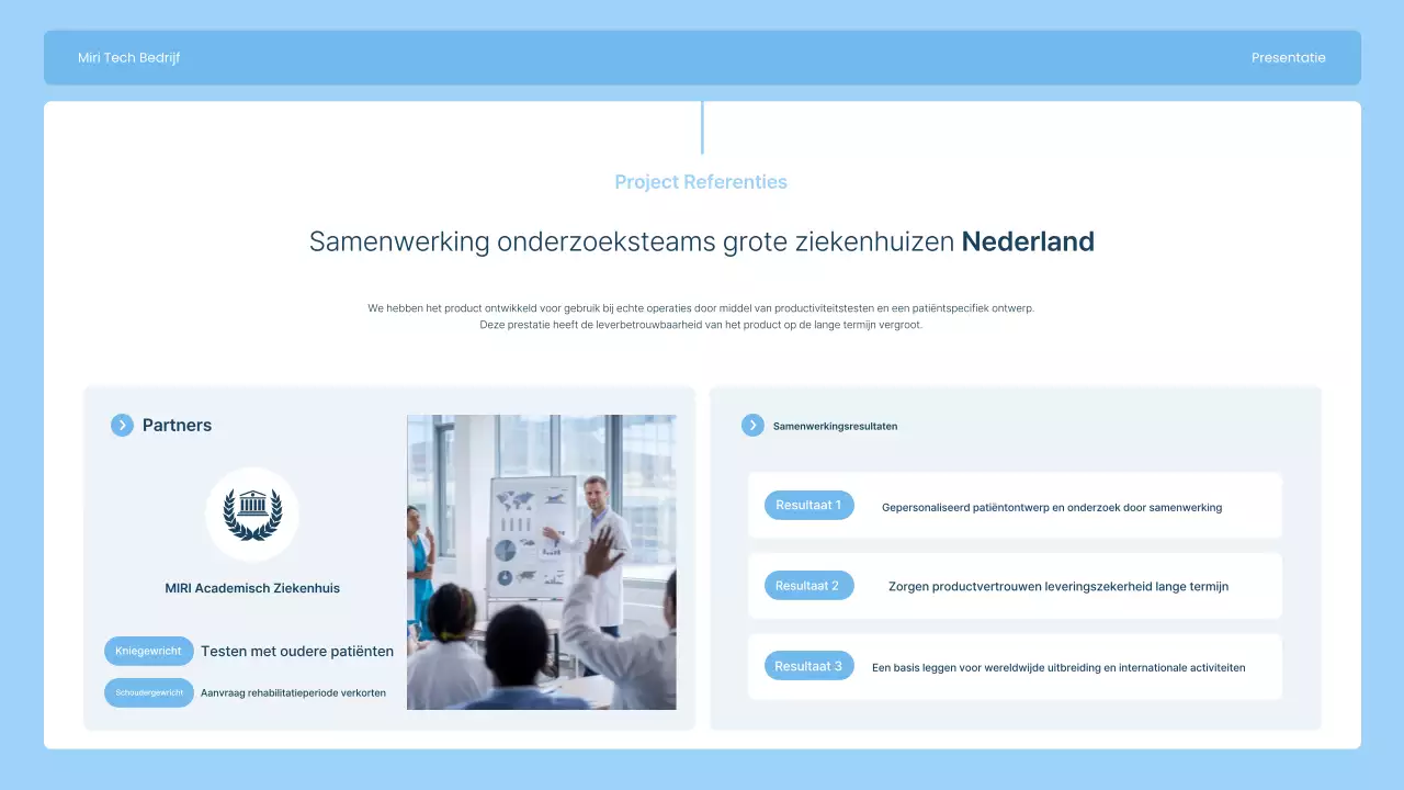 Maak kennis met Sky Blue Modern Joint Implant Manufacturing Company.