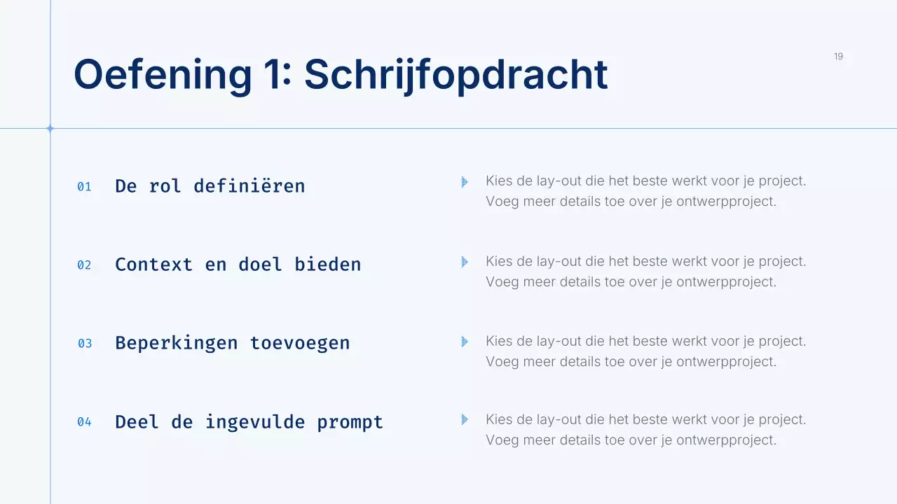 Presentatie van de Blue Modern AI-cursus
