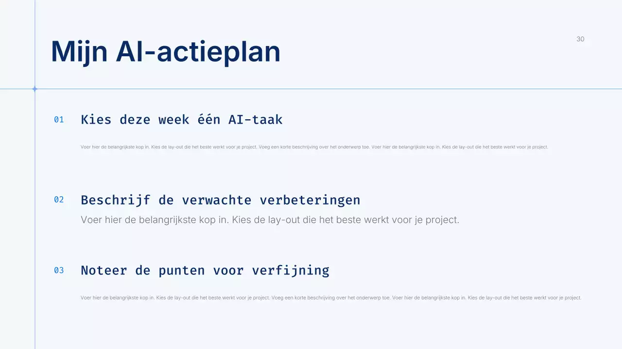 Presentatie van de Blue Modern AI-cursus