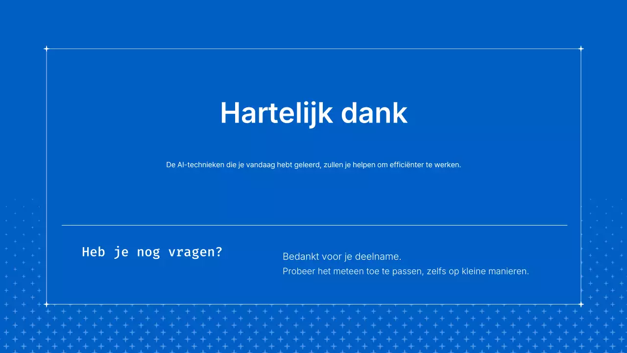 Presentatie van de Blue Modern AI-cursus