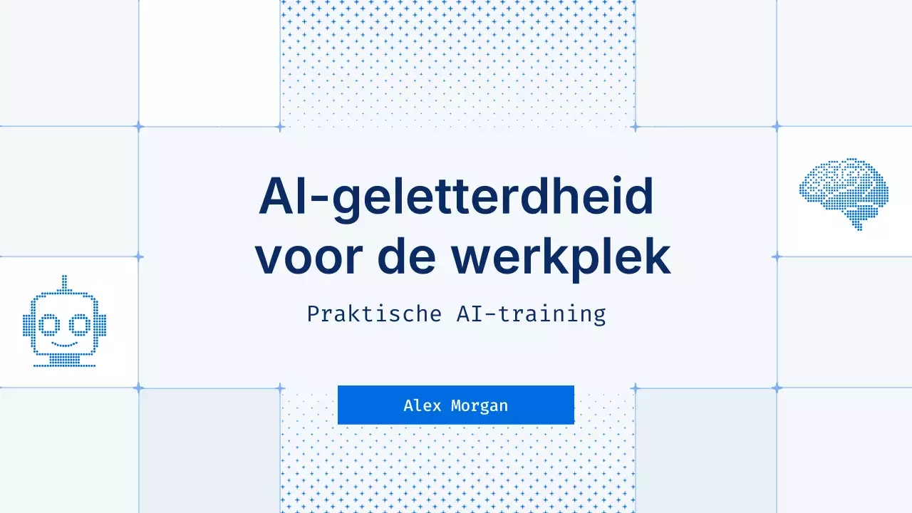Presentatie van de Blue Modern AI-cursus