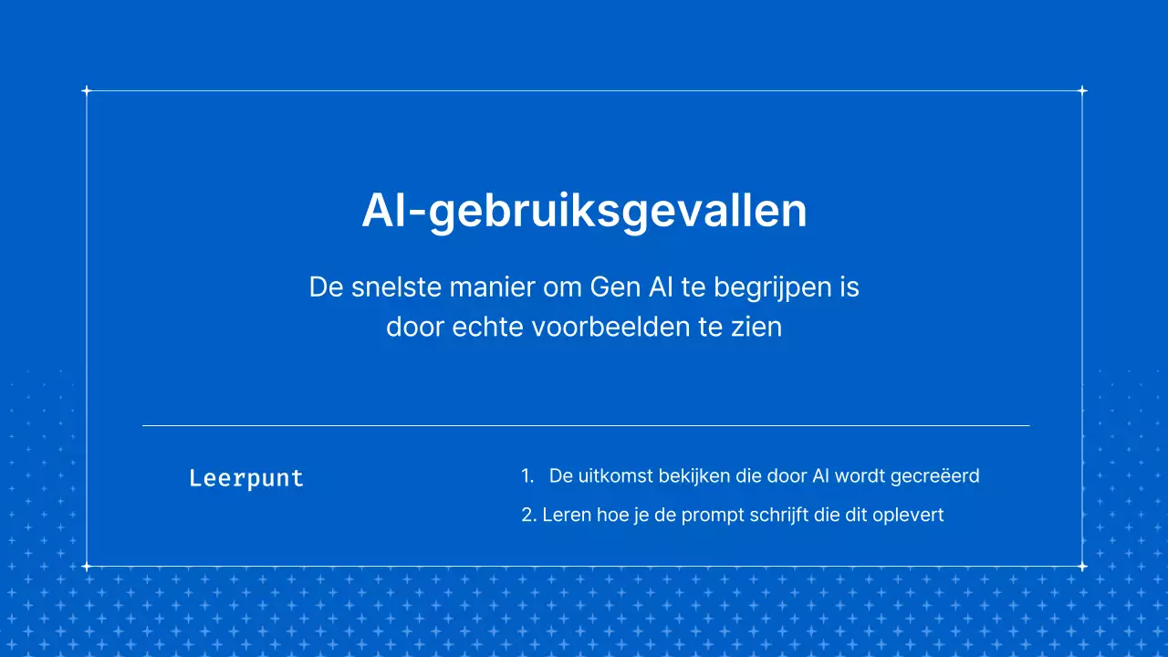Presentatie van de Blue Modern AI-cursus