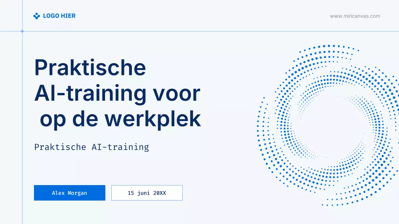 Presentatie van de Blue Modern AI-cursus