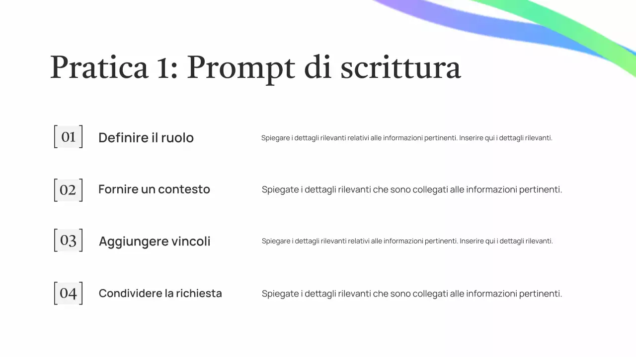 Presentazione della lezione sull'intelligenza artificiale verde semplice