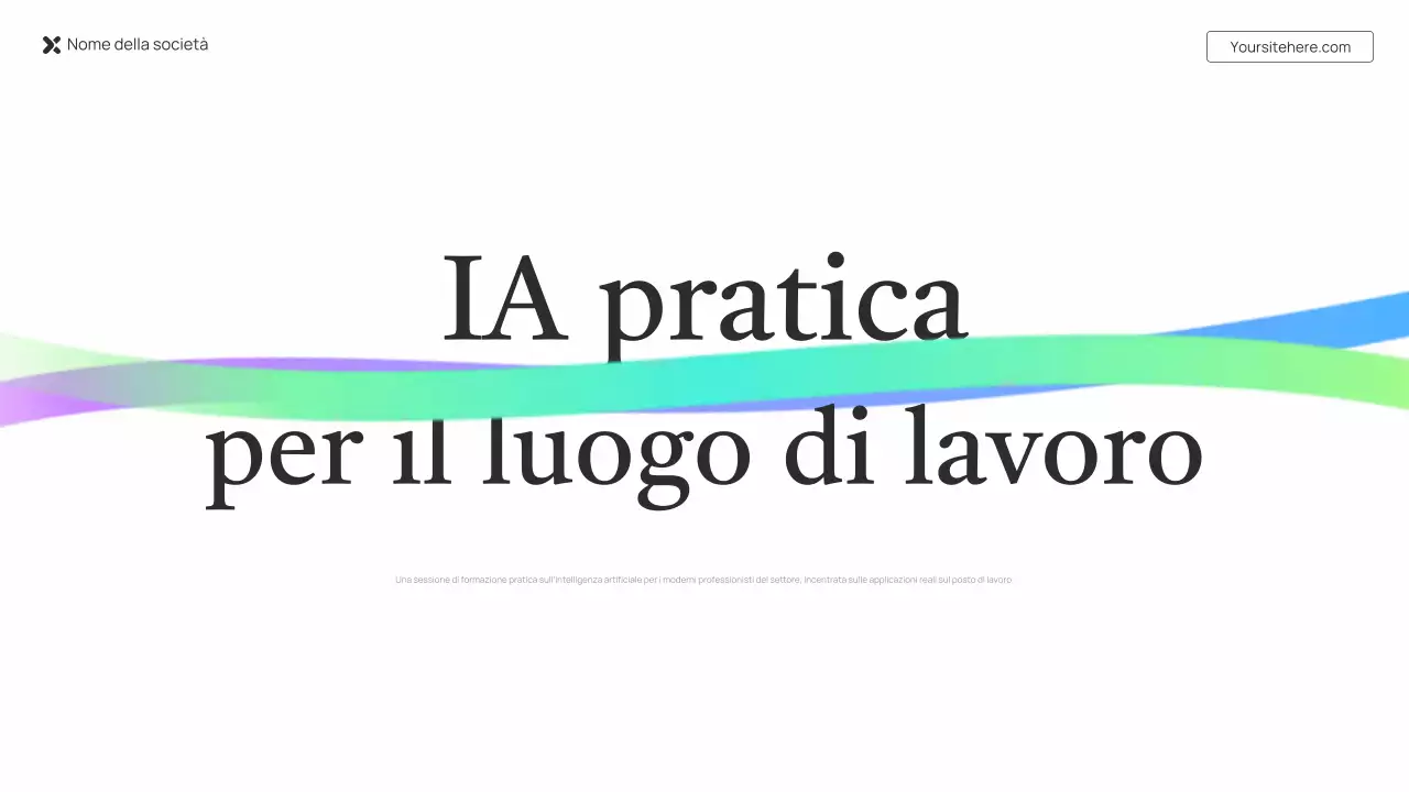 Presentazione della lezione sull'intelligenza artificiale verde semplice