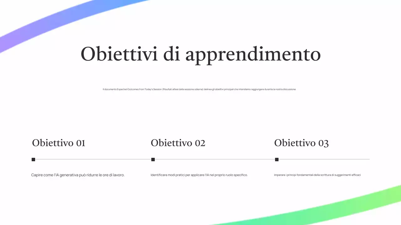 Presentazione della lezione sull'intelligenza artificiale verde semplice