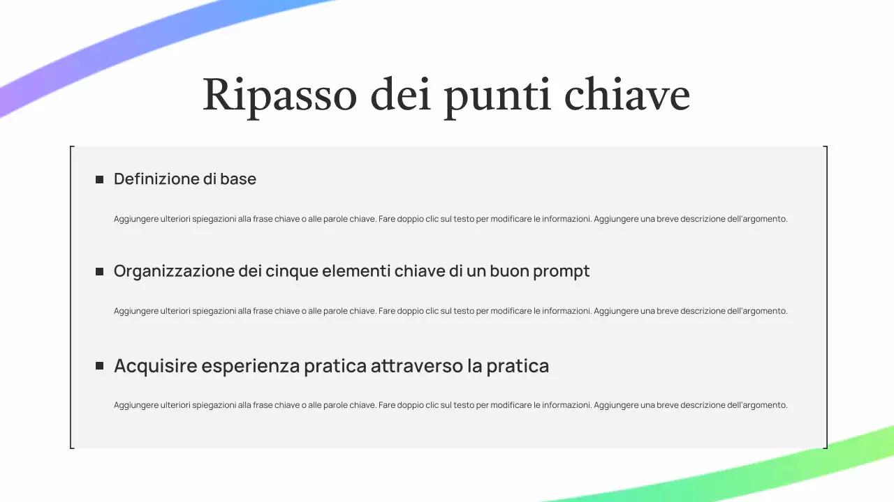Presentazione della lezione sull'intelligenza artificiale verde semplice