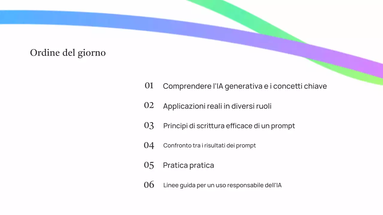 Presentazione della lezione sull'intelligenza artificiale verde semplice