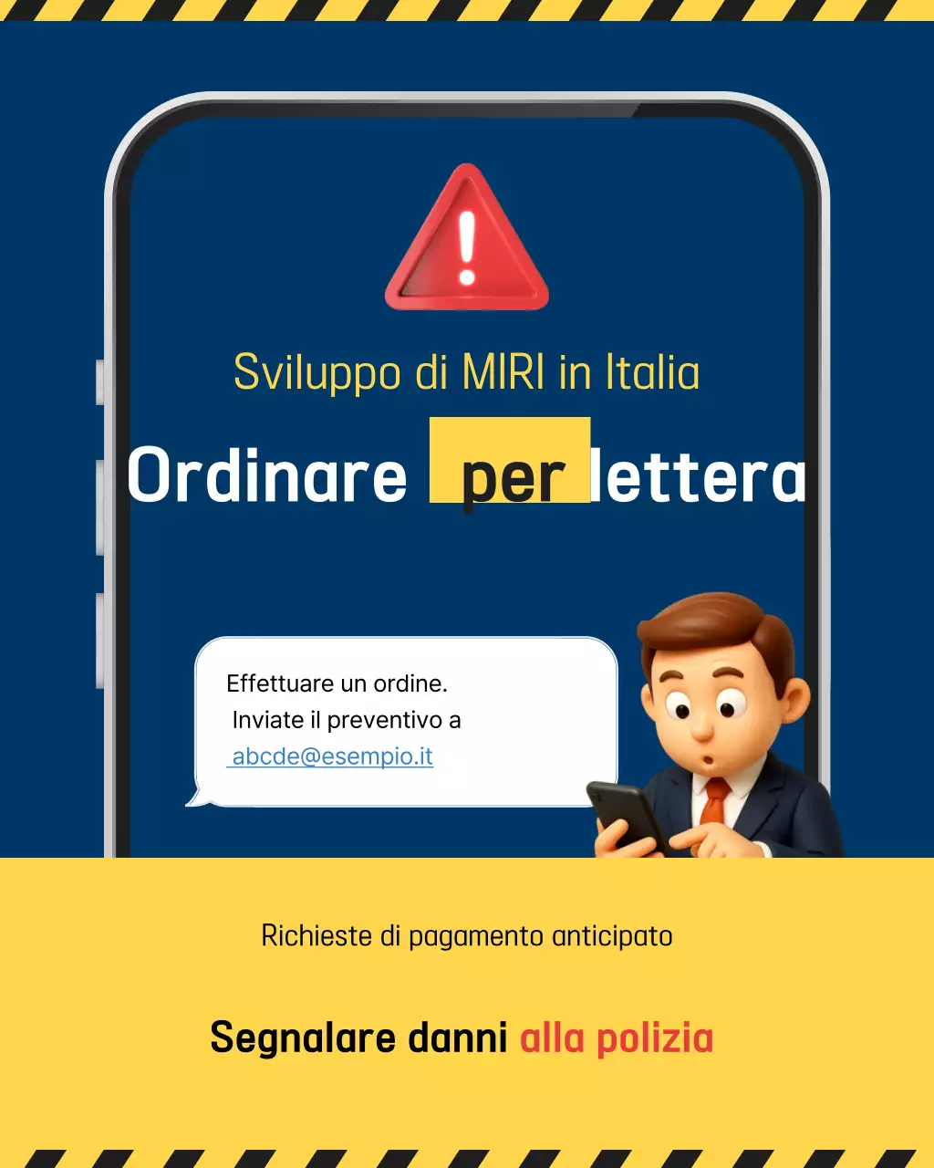 Precauzioni di sicurezza semplici blu