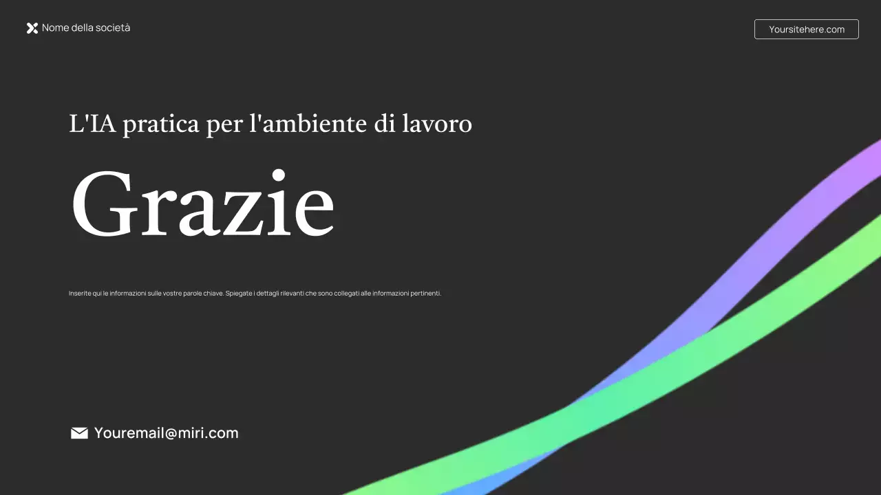 Presentazione della lezione sull'intelligenza artificiale verde semplice