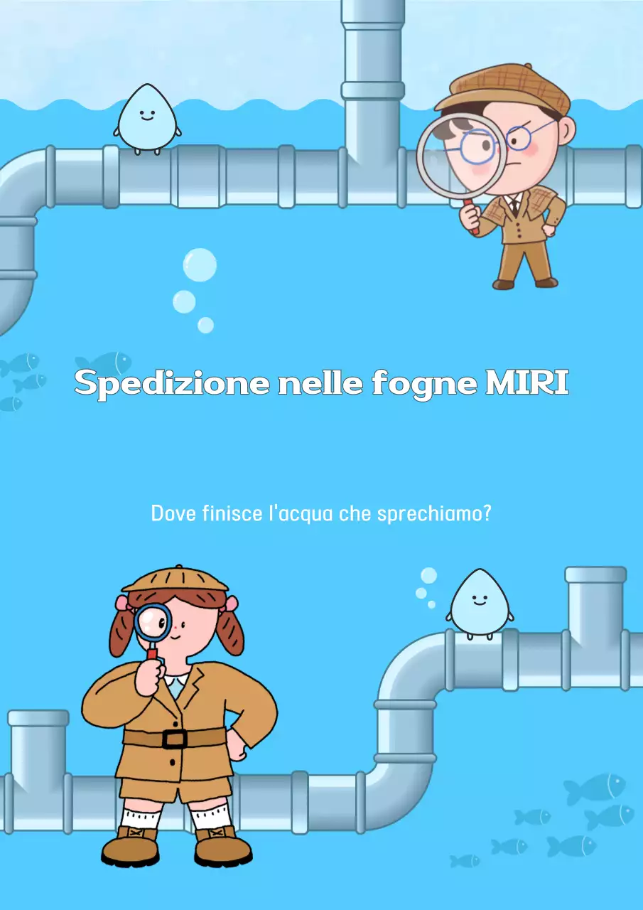 Educazione ambientale carina blu cielo