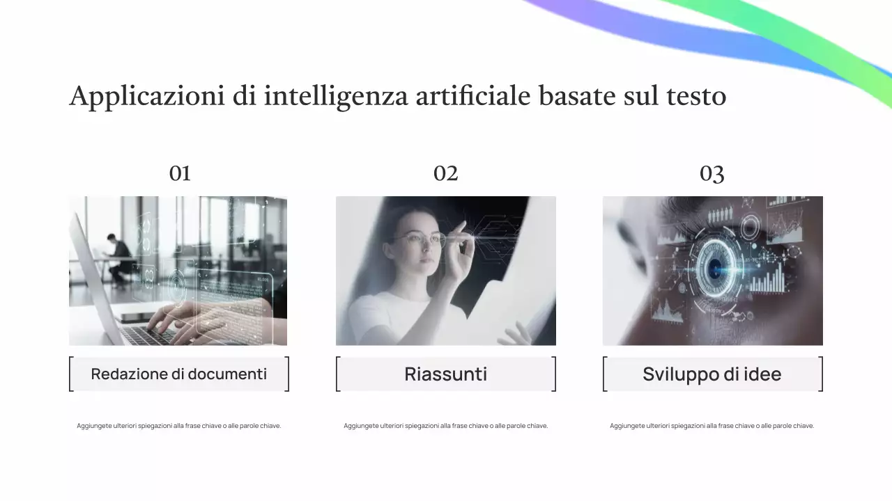 Presentazione della lezione sull'intelligenza artificiale verde semplice