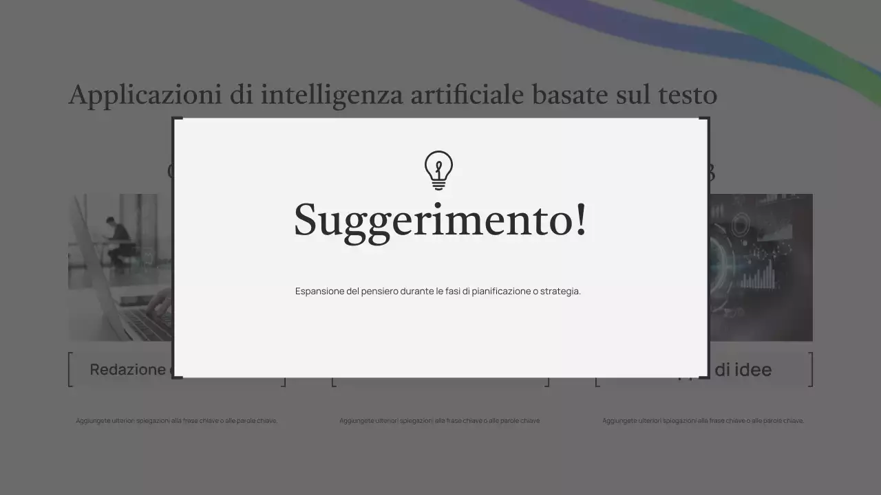 Presentazione della lezione sull'intelligenza artificiale verde semplice