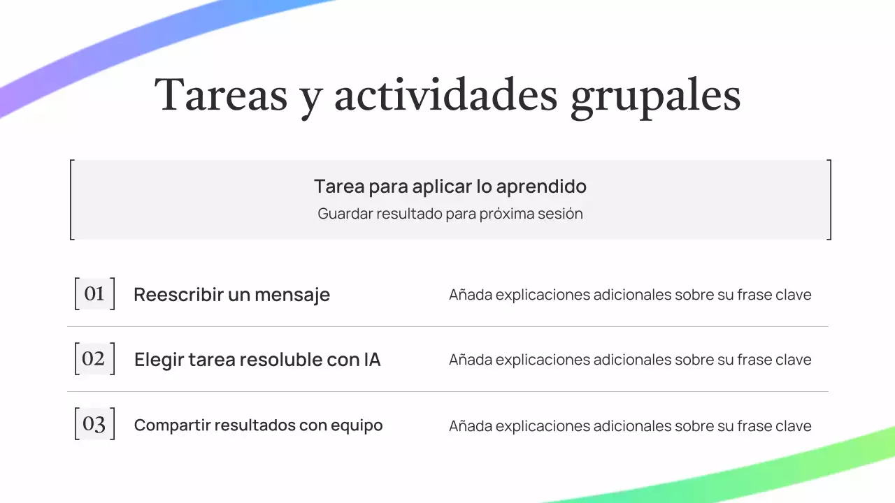 Presentación de una conferencia sobre IA ecológica sencilla