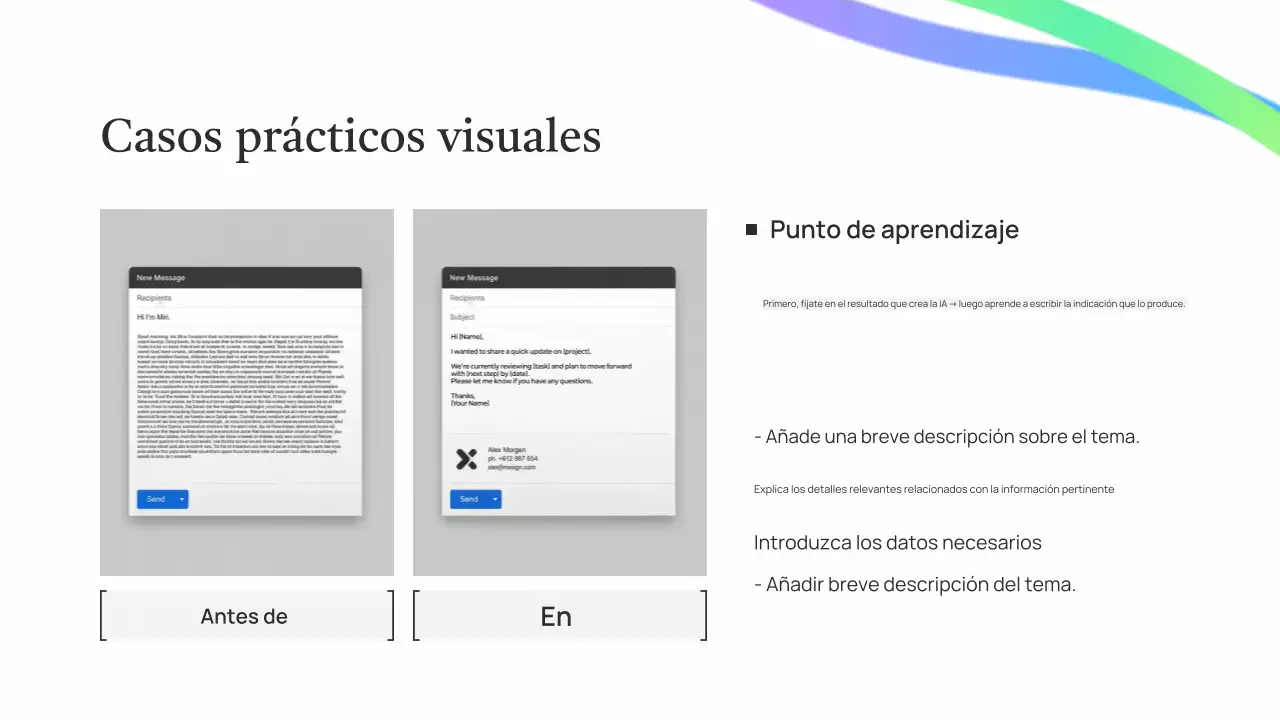 Presentación de una conferencia sobre IA ecológica sencilla
