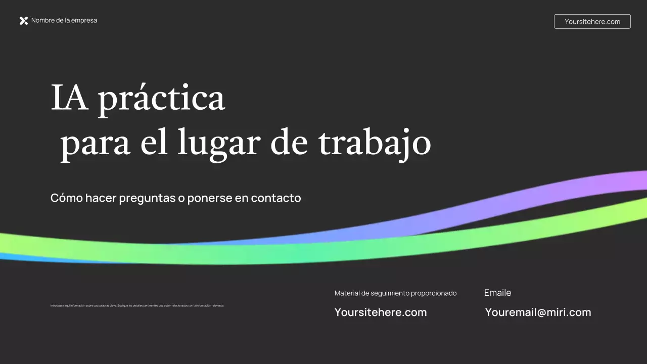 Presentación de una conferencia sobre IA ecológica sencilla