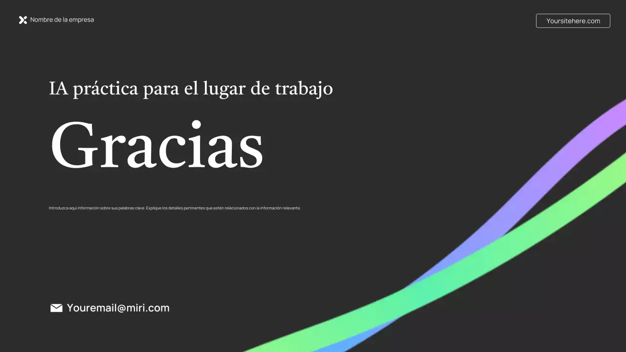 Presentación de una conferencia sobre IA ecológica sencilla