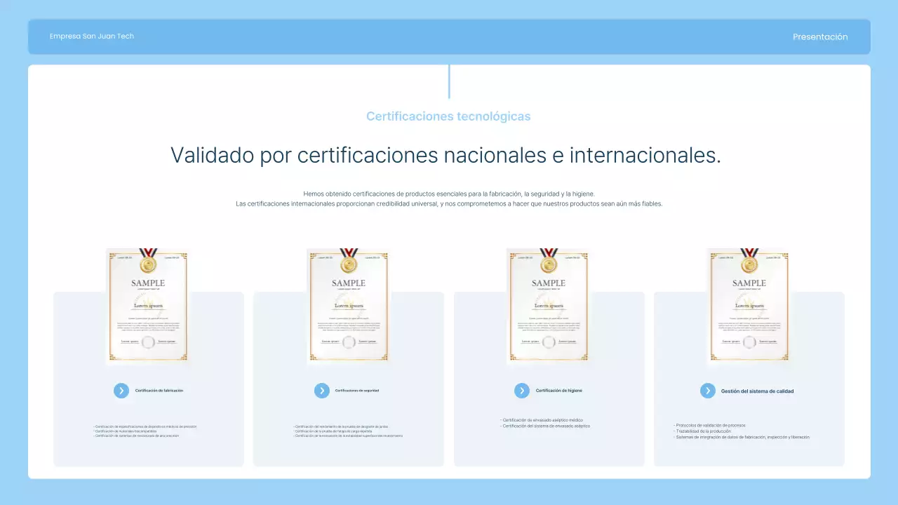 Presentamos Sky Blue Modern Joint Implant Manufacturing Company