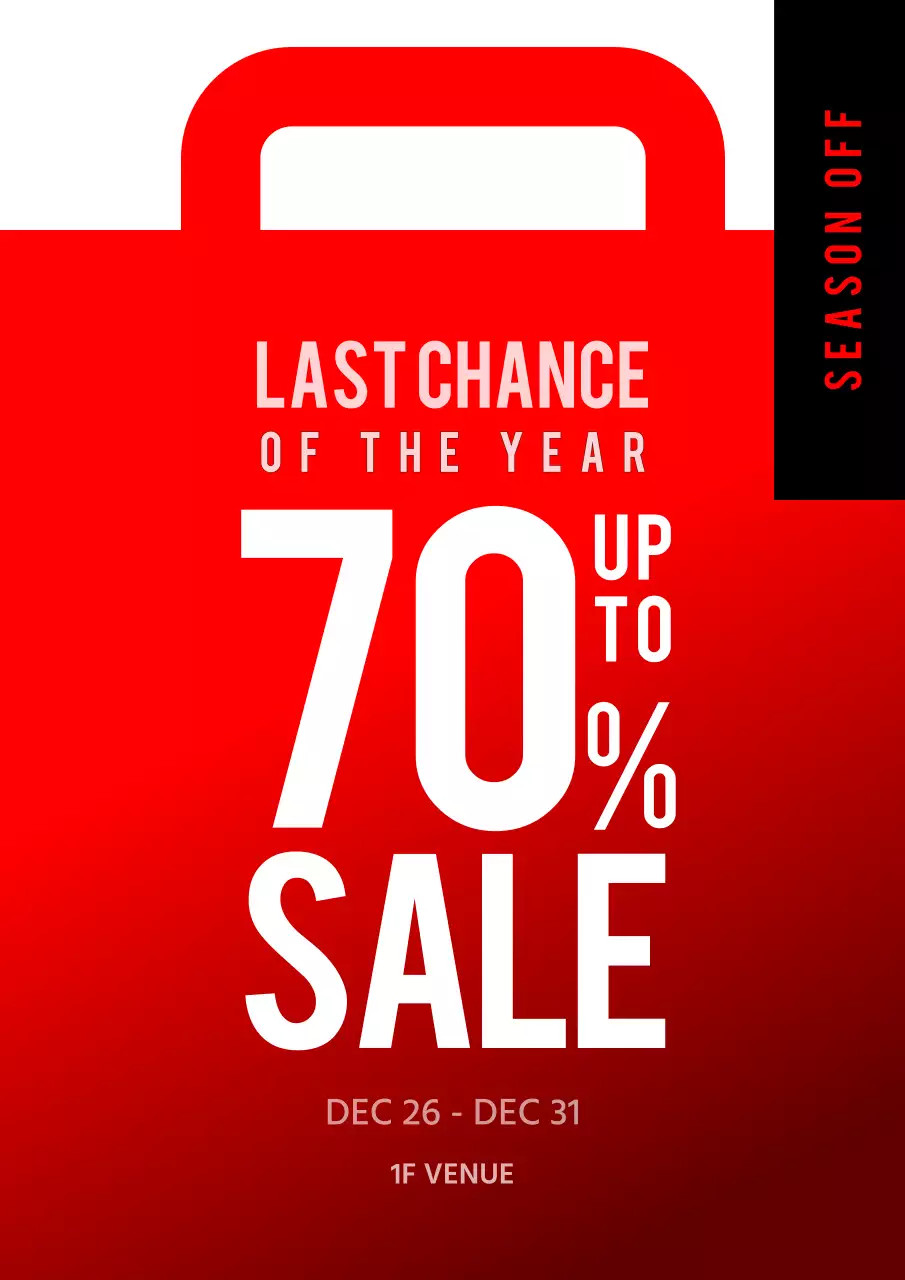 Poster Promosi Penjualan Berani Merah