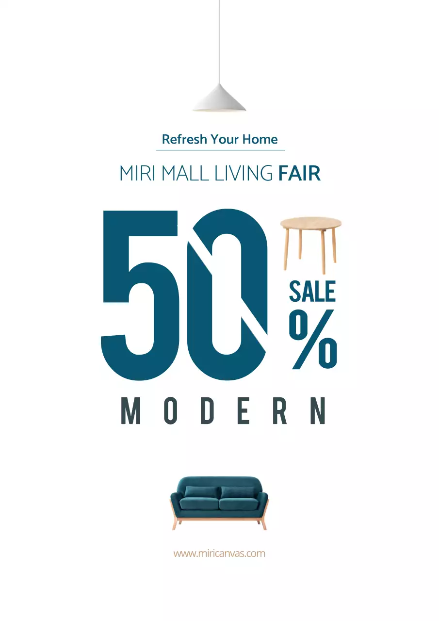 blue modern furniture sale promotion