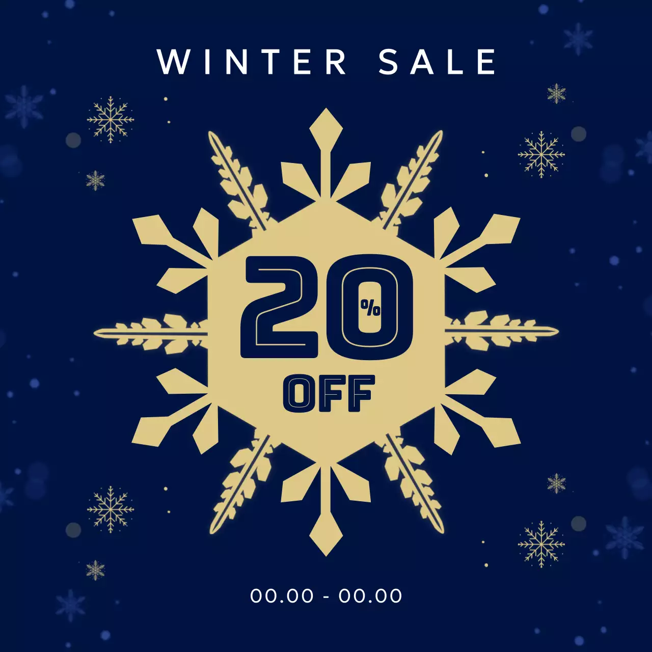 Navy Modern Winter Promotion Instagram Carousel