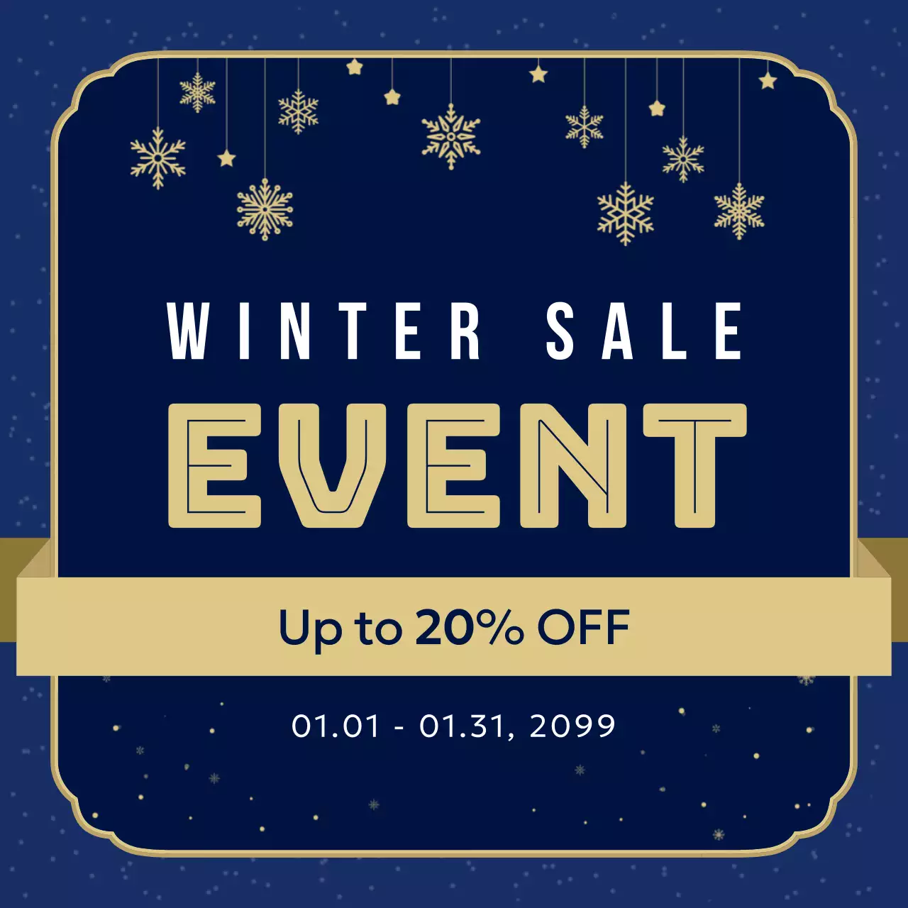 Navy Modern Winter Promotion Instagram Carousel