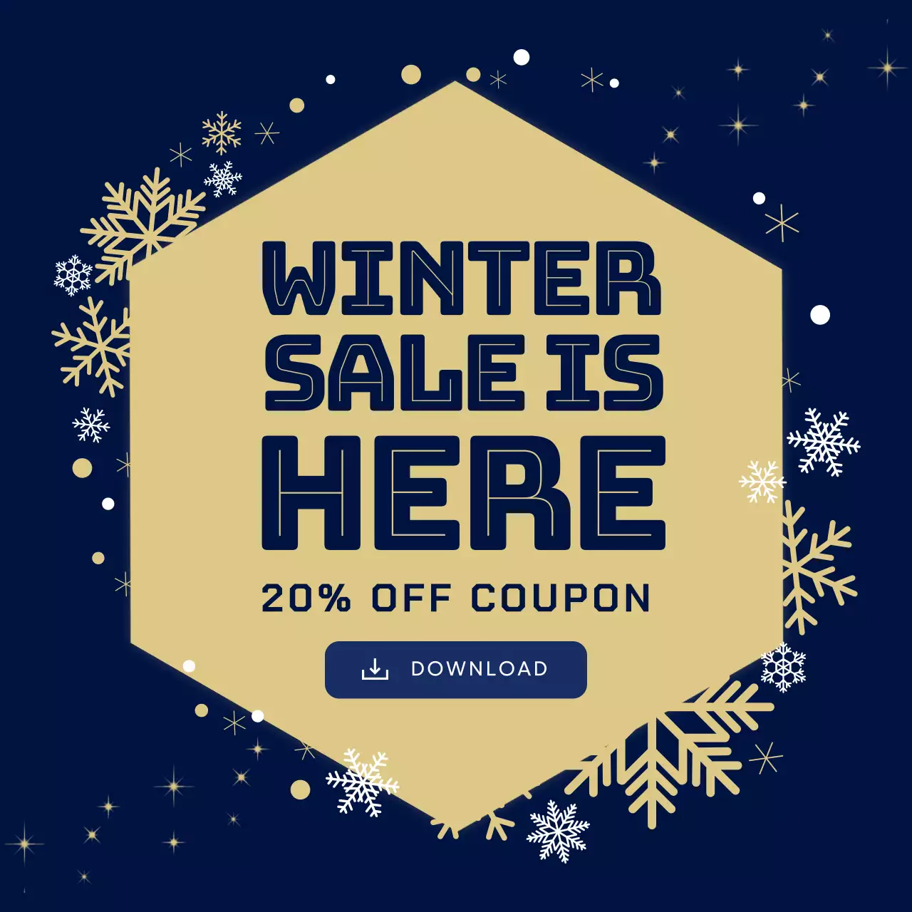 Navy Modern Winter Promotion Instagram Carousel