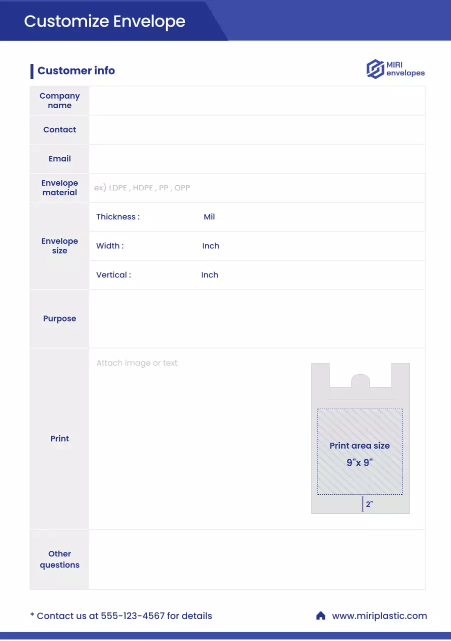 blue minimal envelope design guide