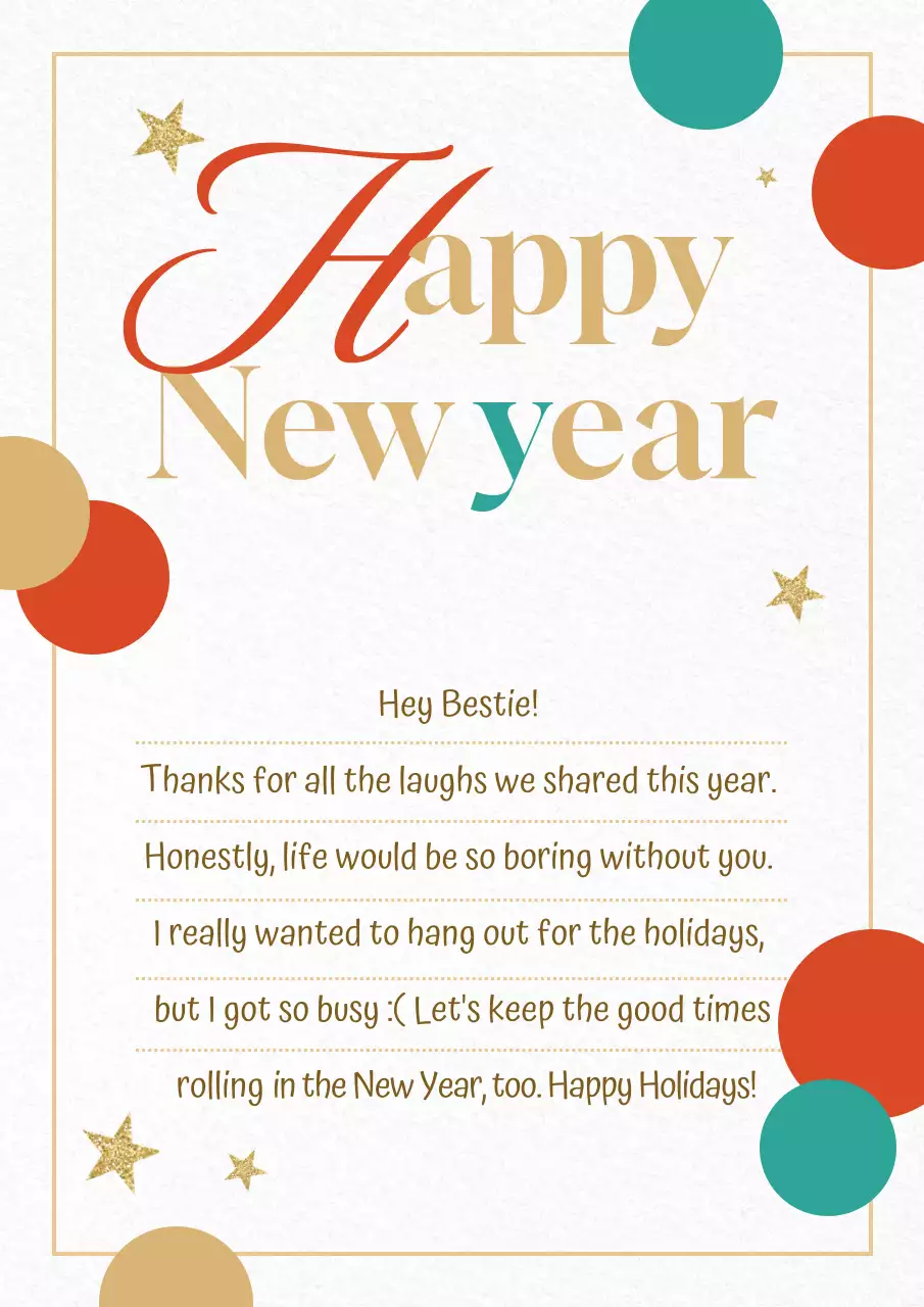 Poster Undangan Tahun Baru Elegan Emas