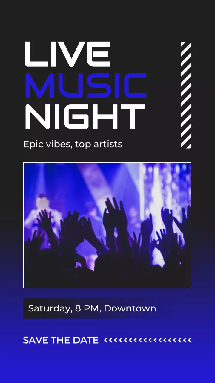 파랑 모던 음악 행사 홍보