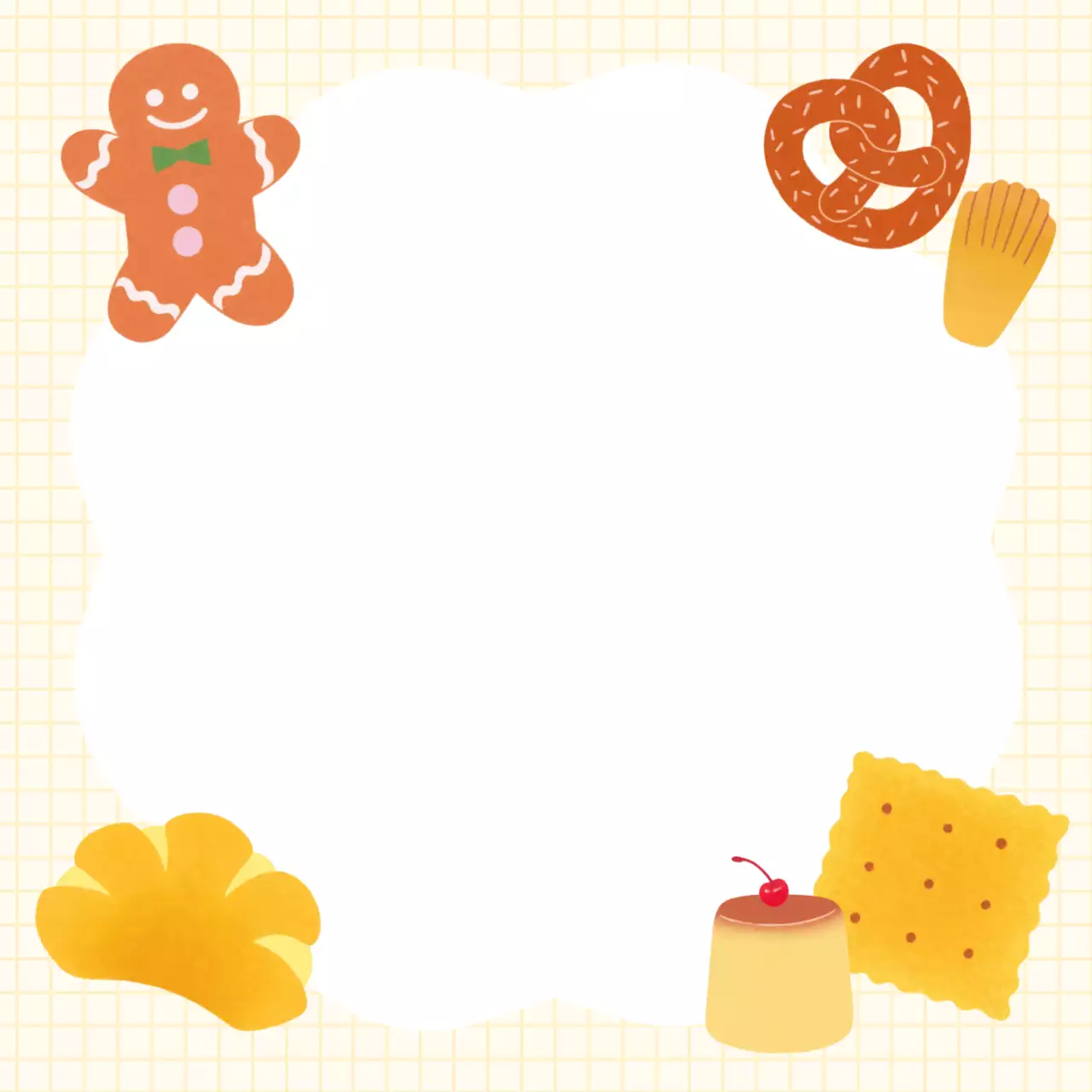 노랑 아기자기한 디저트 메모지