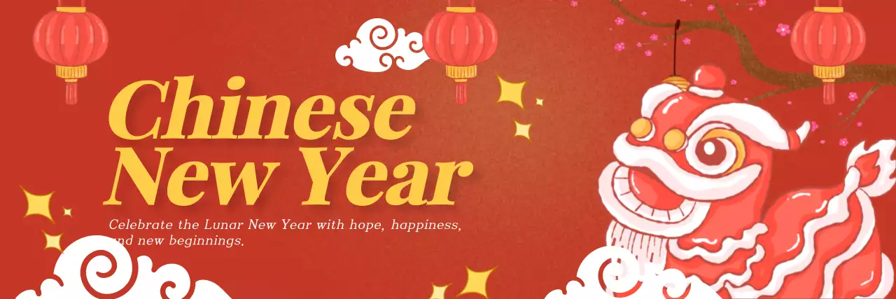 2026년 중국 설날을 기념하는 붉은색과 흰색 일러스트