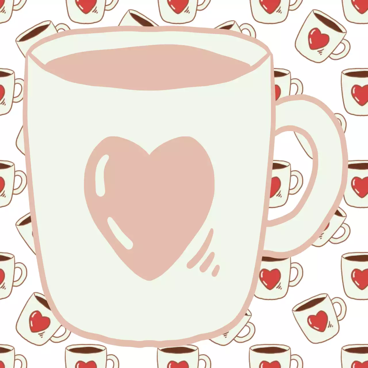 베이지 아기자기한 커피 굿즈