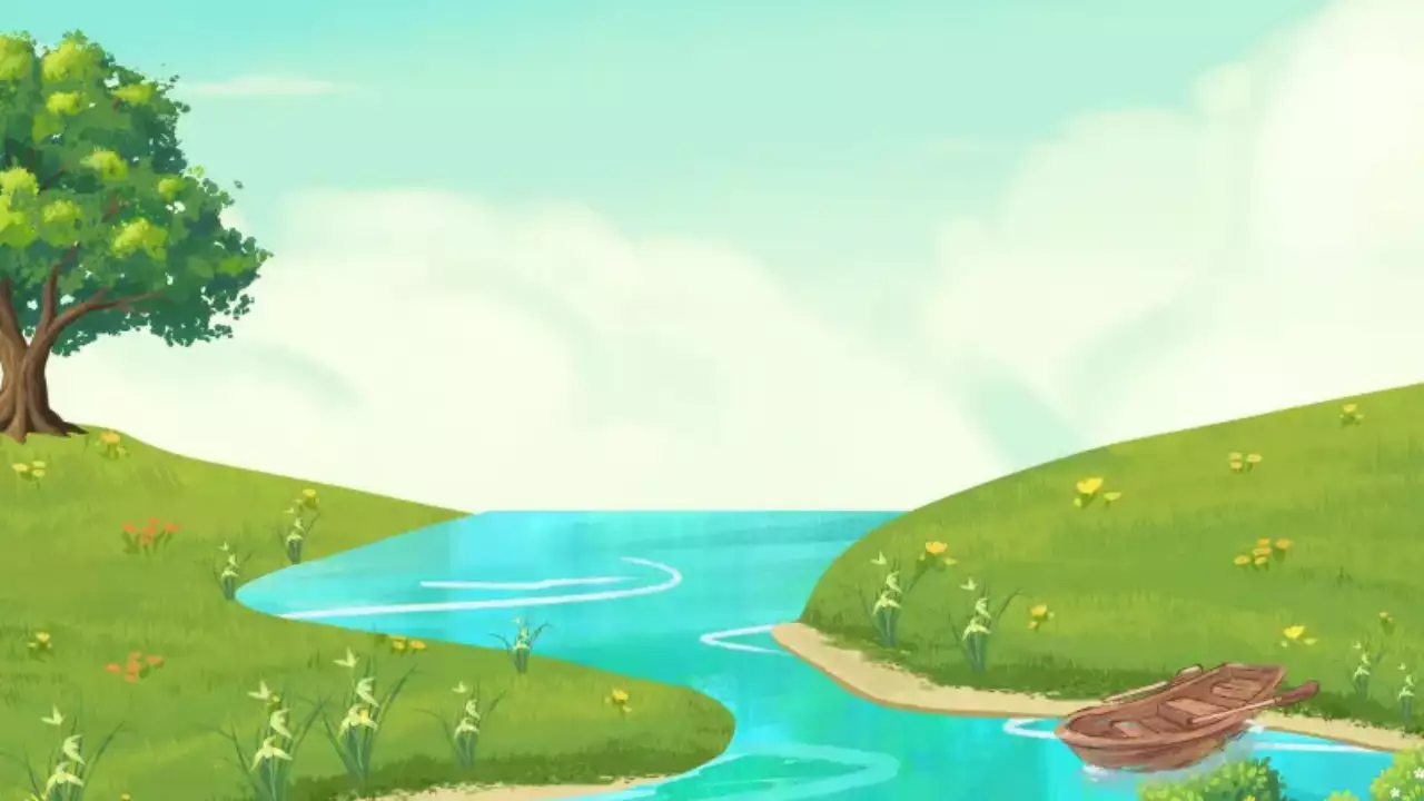 하늘색 자연 풍경 엽서