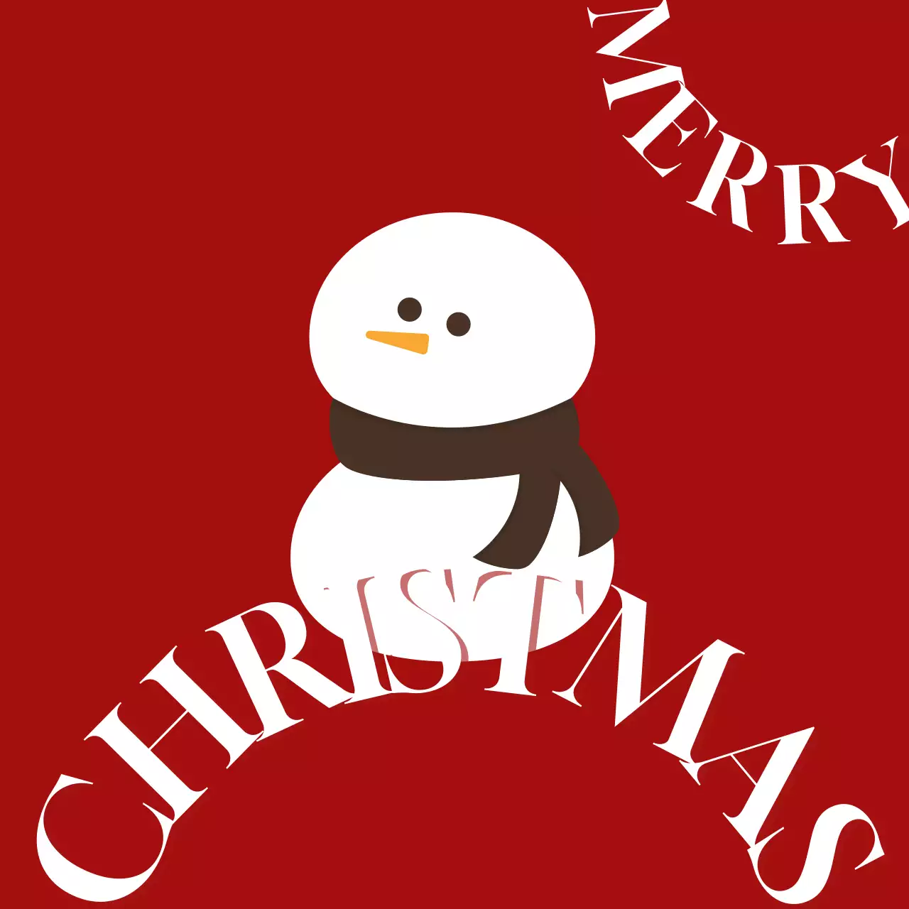 빨강 심플 크리스마스 엽서