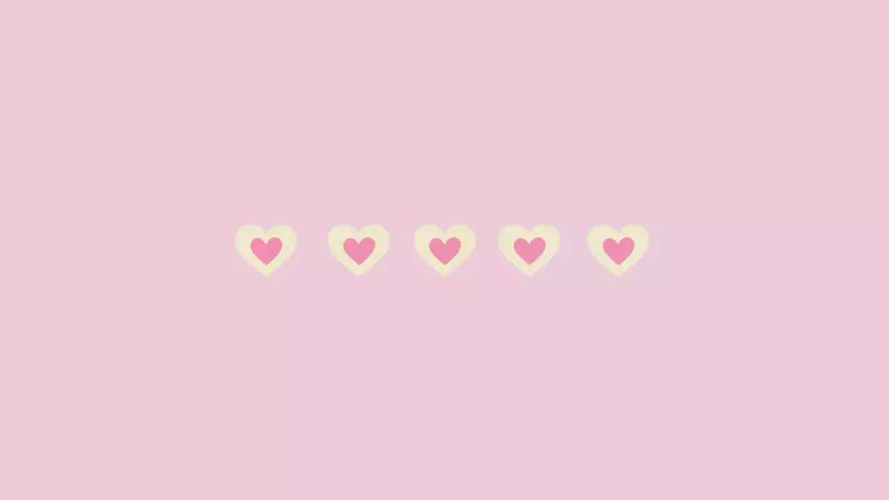 핑크 심플 사랑 엽서