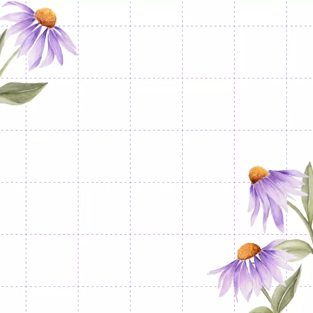 Desain alat tulis bunga kosmos ungu