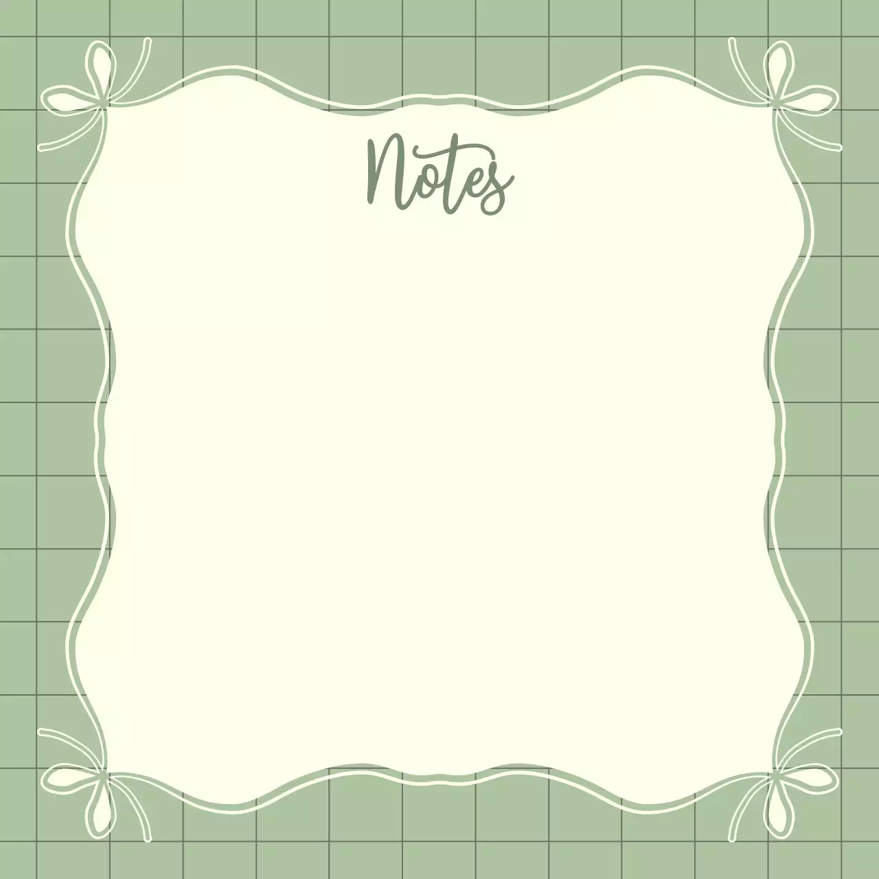 Desain Alat Tulis Kotak-kotak Hijau Sage