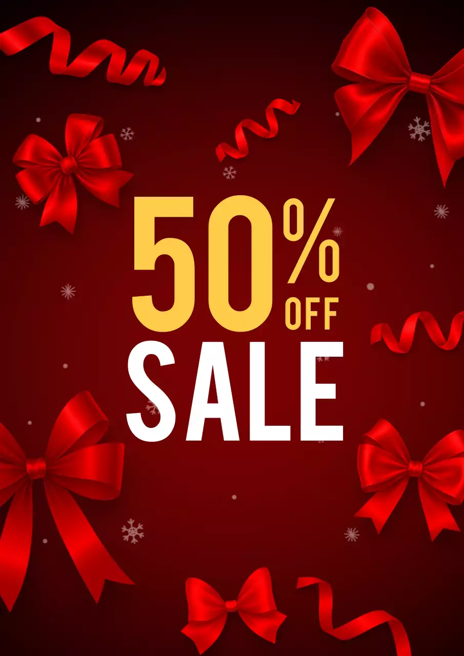 빨강 심플 세일 프로모션