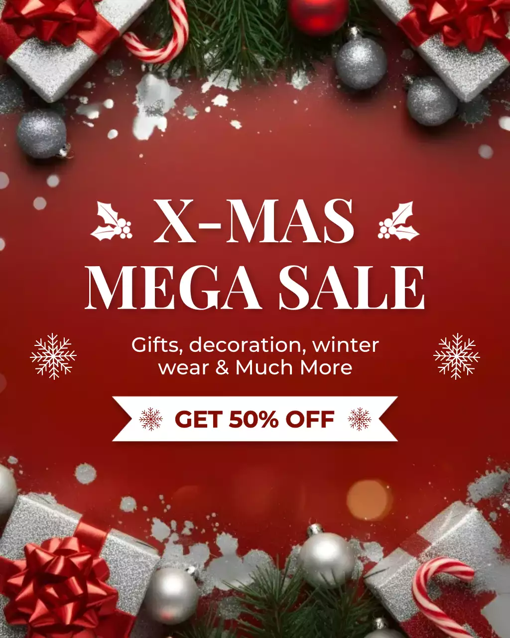 빨강 트렌드 크리스마스 할인 행사