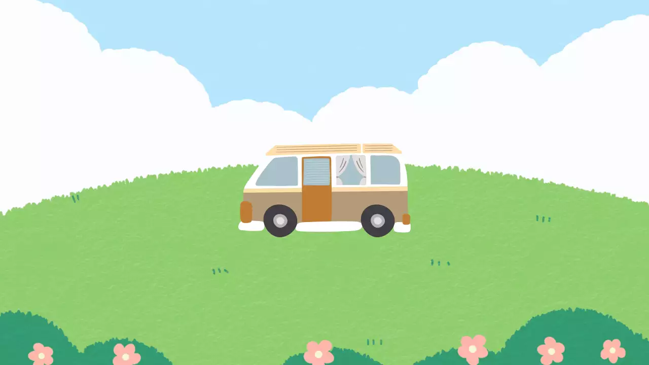 하늘색 심플 여행 포스터