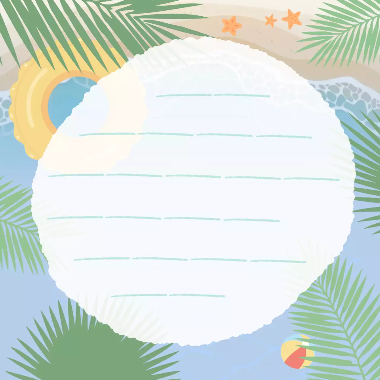 하늘색 트로피칼 여름 바다