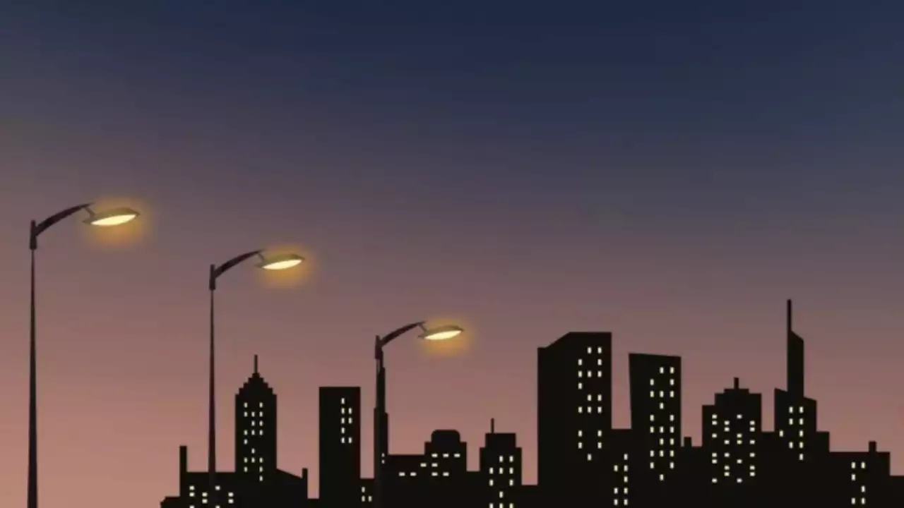 검정 미니멀 도시 풍경 포스터