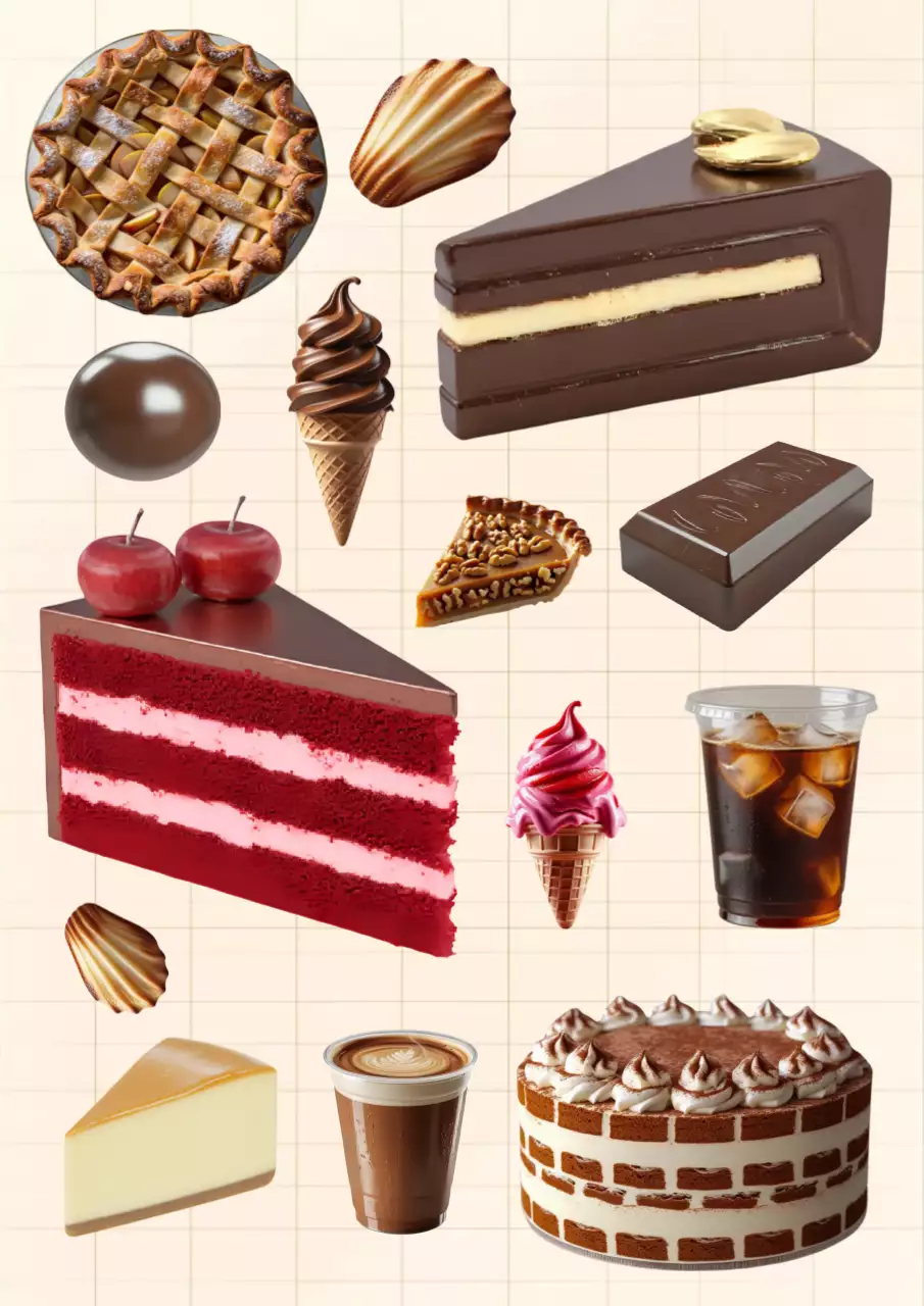 베이지 팝 디저트 광고