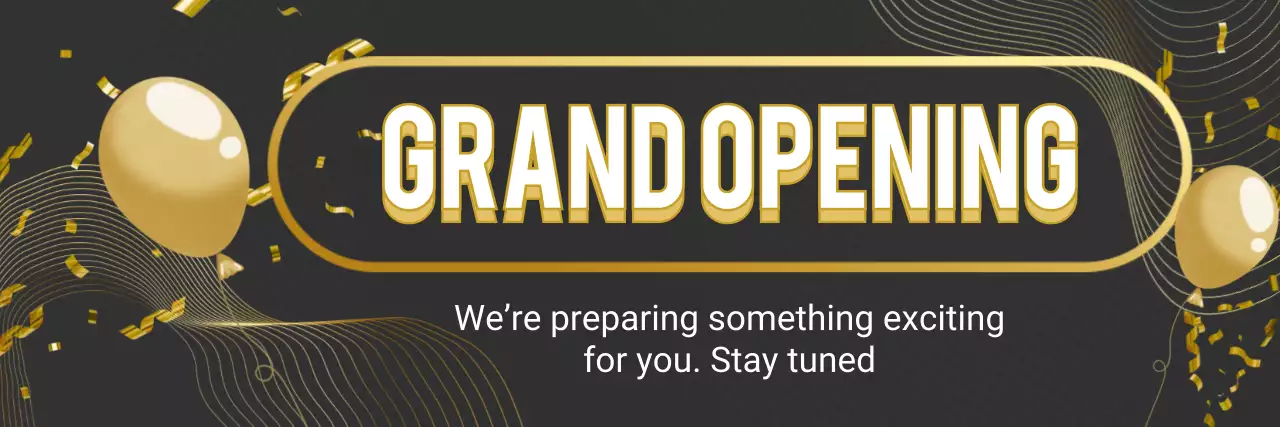 블랙 골드 모던 그랜드 오픈