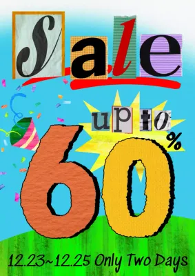 Promosi iklan penjualan retro penuh warna