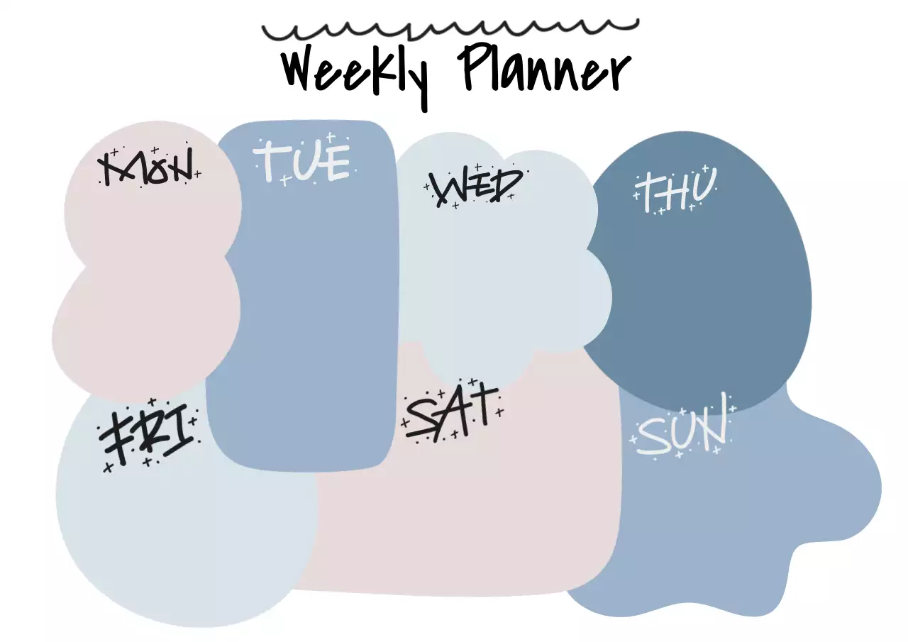 pastel abstract planner schedule
