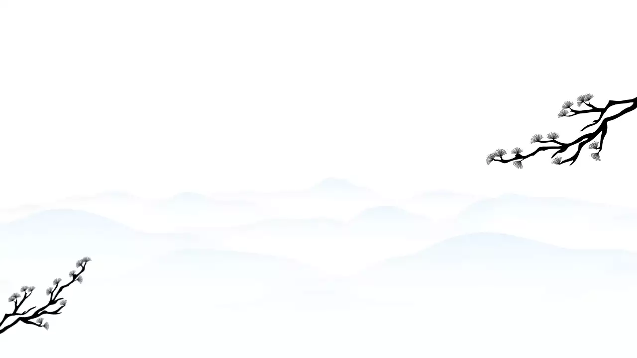 흰색 동양 자연 엽서